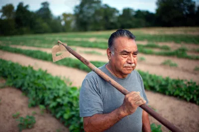 Vicente Gonzalez stands for a portrait at his farm in Bodcaw, Ark. on Sept. 7, 2023. Photo by Rory Doyle.